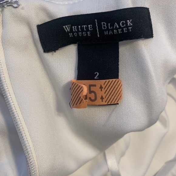 White House Black Market Cream White Princess Rockabilly Dress Women's Size 2 - Picture 13 of 14